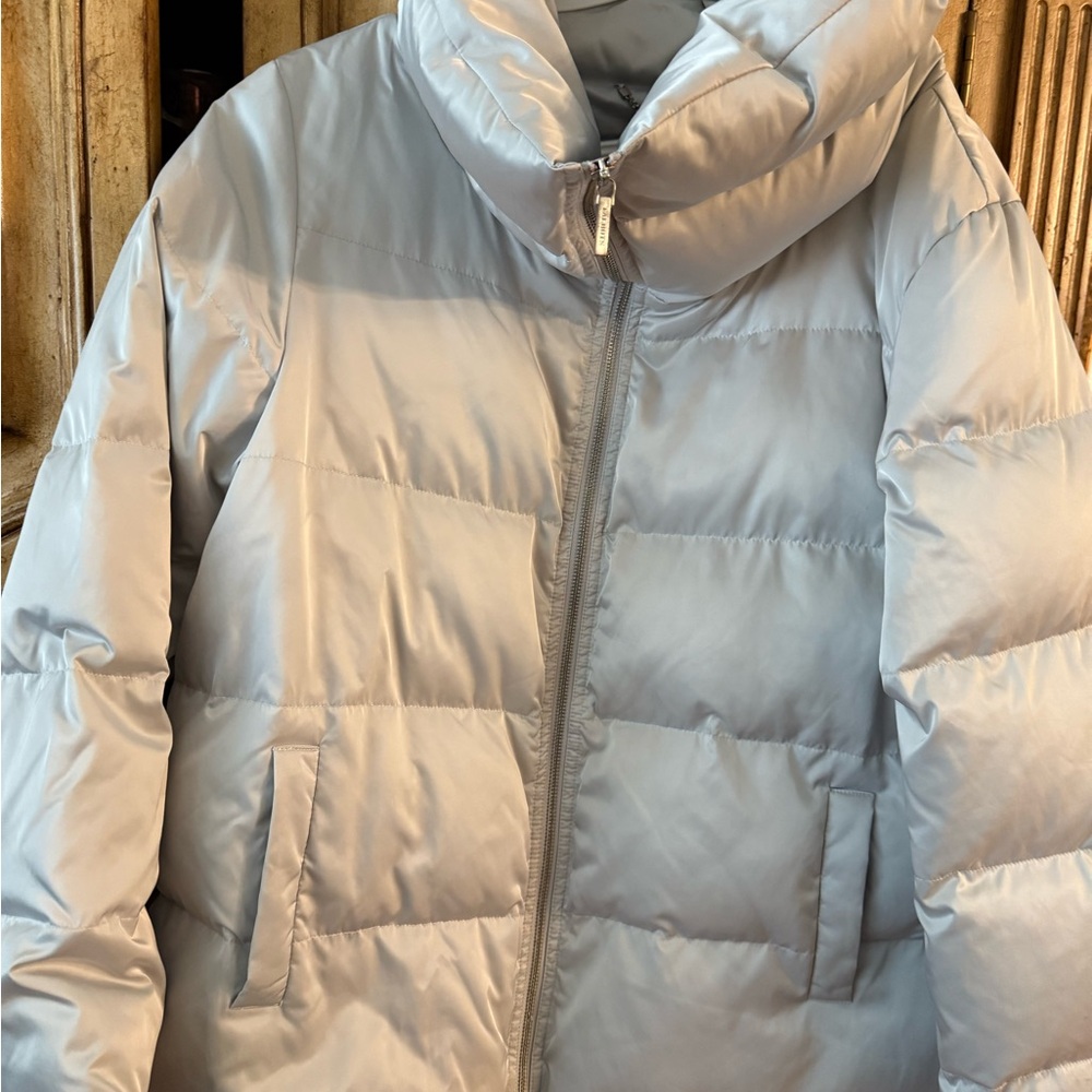 Women's Silver Puffer Jacket